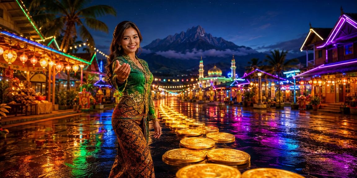 Suasana perayaan Hari Raya sambil bermain slot dalam talian di Sabah